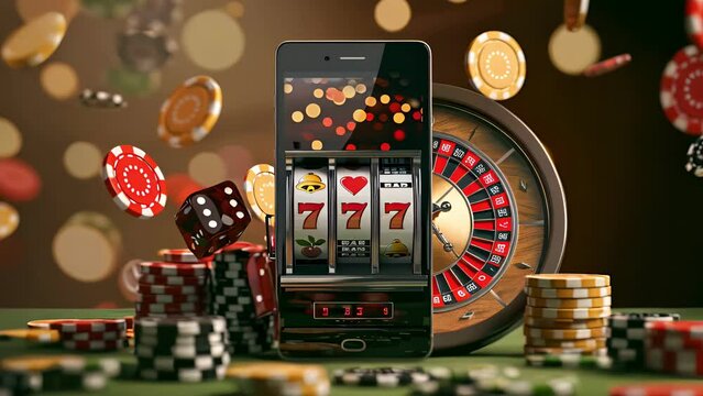 Cartes de poker et jetons de casino disposés sur une surface de jeu, illustrant l’ambiance d’un casino en ligne