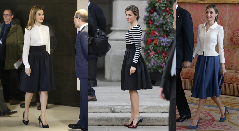 Faldas midi, las celebrities ya las usan
